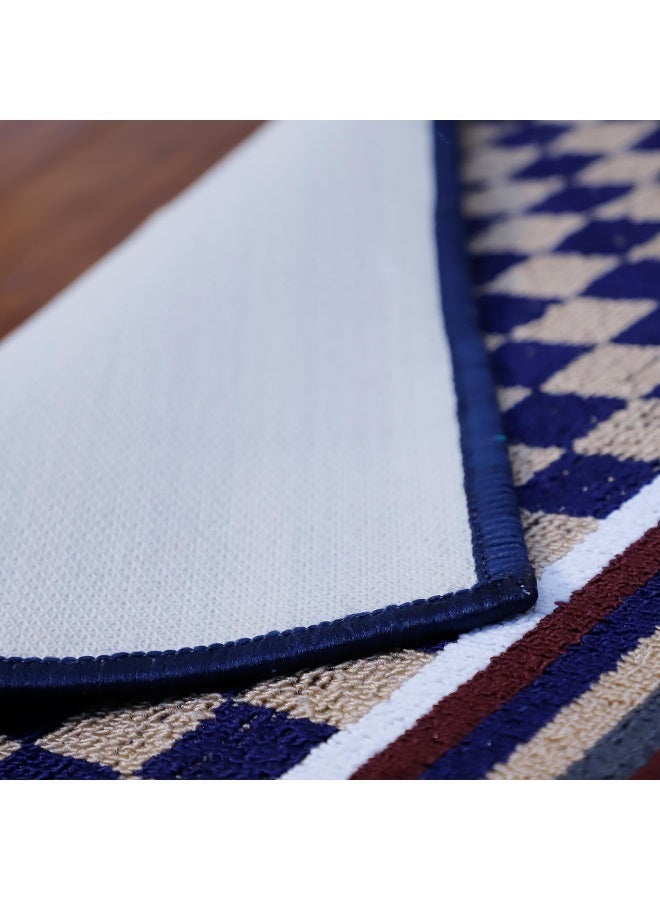 Status Contract Anti Slip Multicolour Checkered Monsoon Doormat 38 x 58 cm - Image 2